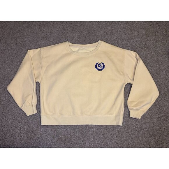 Lou & Grey Tops - LOU & GREY Super Soft Butter Yellow Sweatshirt Logo Crest Basic Outdoor SMALL